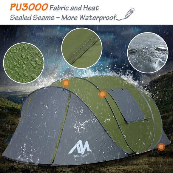 CAMPING POP UP TENT WITH VESTIBULE FOR 2-6 PERSON - Picture 5 of 7